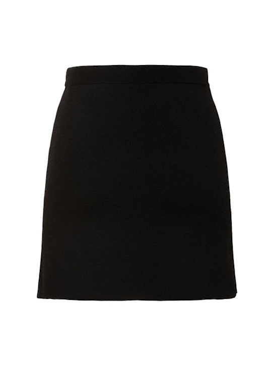 Self-portrait: Embellished knit mini skirt - Black - women_4 | Luisa Via Roma