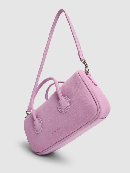 Marge Sherwood: Small Zipper suede top handle bag - Lavendar Pink - women_1 | Luisa Via Roma