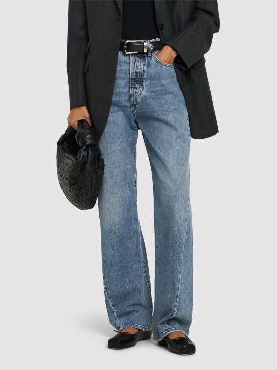 Aeyde: 10mm Gabriella nappa leather flats - women_1 | Luisa Via Roma