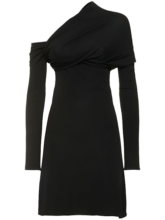 Twist crepe jersey mini dress - Thumbnail 1