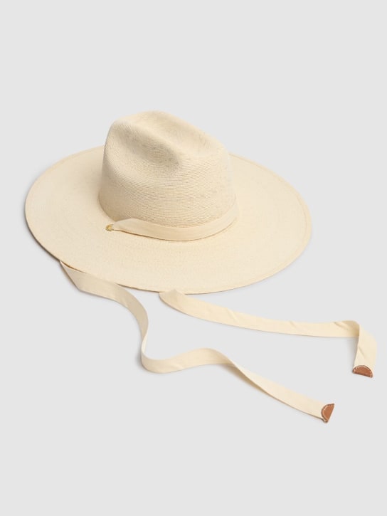 Janessa Leone: Palmer structured straw hat - Bleach - women_1 | Luisa Via Roma