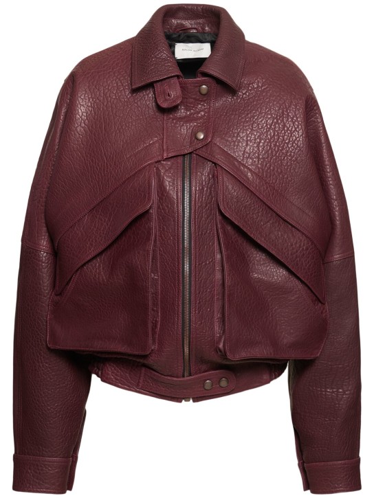 Magda Butrym: Leather bomber jacket - women_0 | Luisa Via Roma