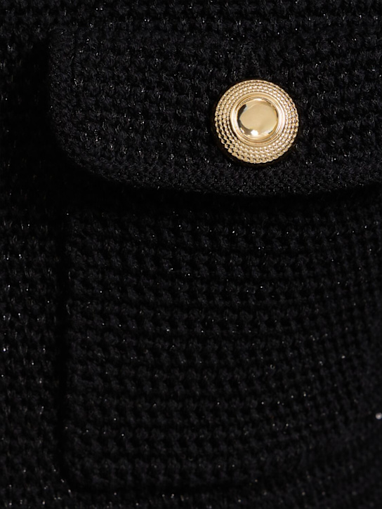 Self-portrait: Knit mini dress - Black - women_3 | Luisa Via Roma
