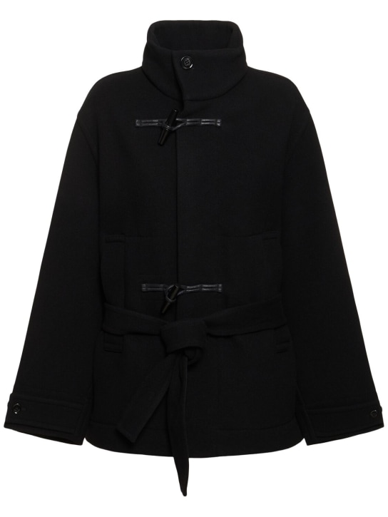 Lemaire: Double wool short coat - women_0 | Luisa Via Roma