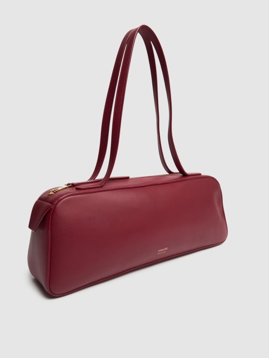 Khaite: Borsa a spalla Simona in pelle liscia - Oxblood - women_1 | Luisa Via Roma