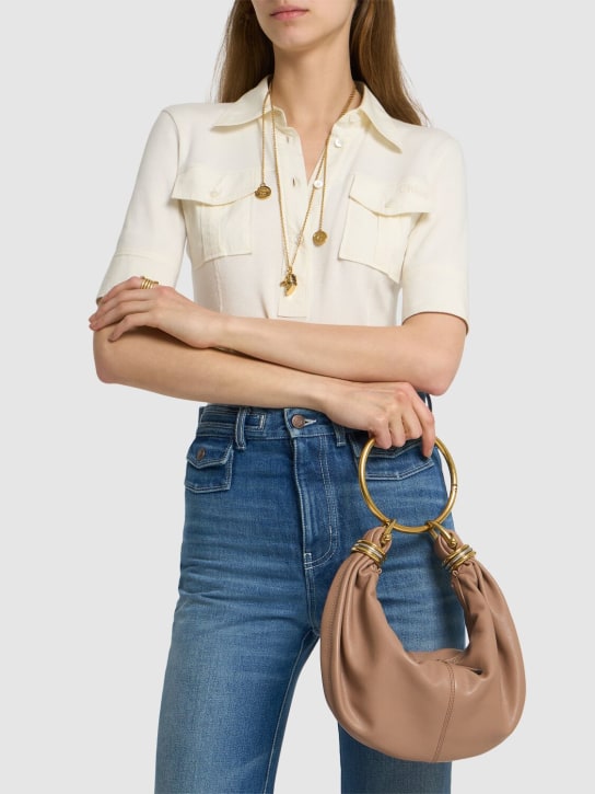 Chloé: Bracelet shiny grained leather bag - women_1 | Luisa Via Roma