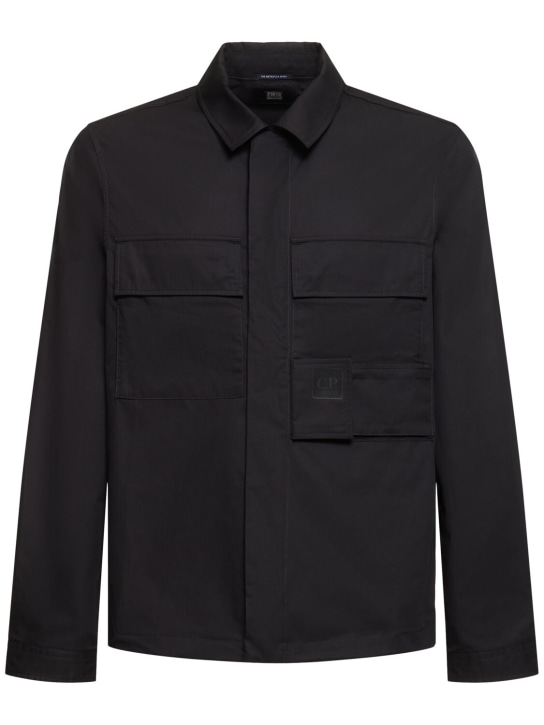 C.P. Company: Cotton overshirt - ブラック - men_0 | Luisa Via Roma