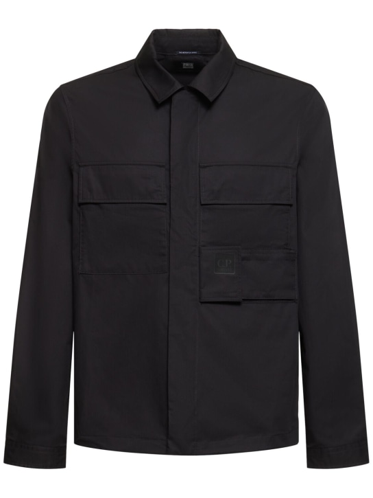 C.P. Company: Cotton overshirt - Nero - men_0 | Luisa Via Roma