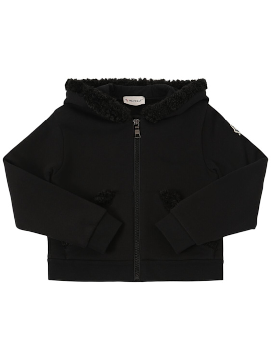 Moncler: Cotton fleece sweatshirt & sweatpants - kids-girls_1 | Luisa Via Roma