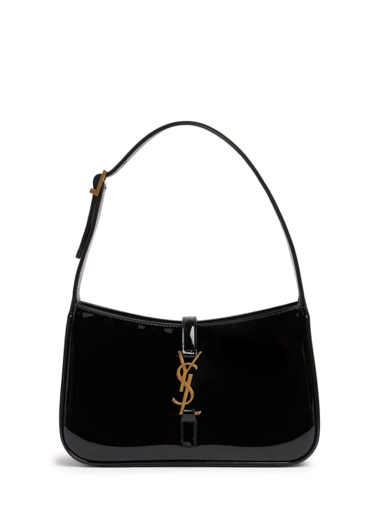 Saint Laurent: Bolso Le 5 à 7 de charol - Negro - women_0 | Luisa Via Roma