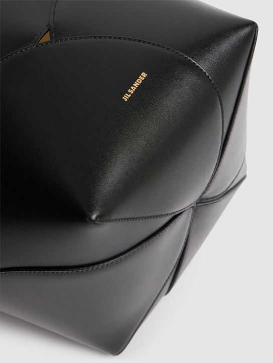 Jil Sander: Medium Ellipse leather bucket bag - women_3 | Luisa Via Roma