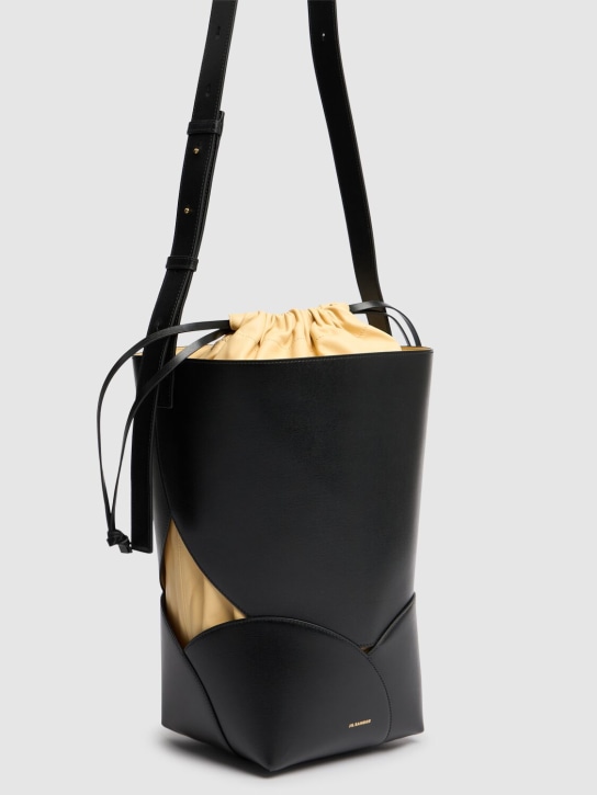 Jil Sander: Medium Ellipse leather bucket bag - women_2 | Luisa Via Roma