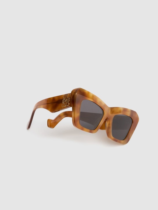 Loewe: Chunky Anagram cat-eye sunglasses - Havana/Brown - men_1 | Luisa Via Roma