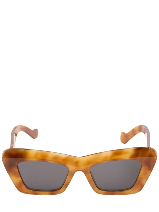 Loewe: Lunettes de soleil œil-de-chat à anagramme - Havana/Brown - men_0 | Luisa Via Roma