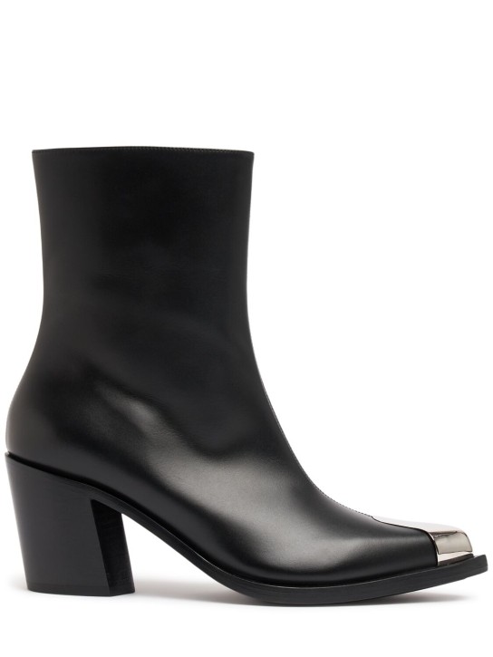 Alexander McQueen: Botas de piel - Negro - women_0 | Luisa Via Roma