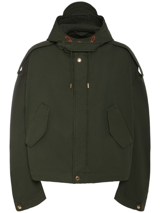 Alexander McQueen: Parka de algodón - Verde - men_0 | Luisa Via Roma