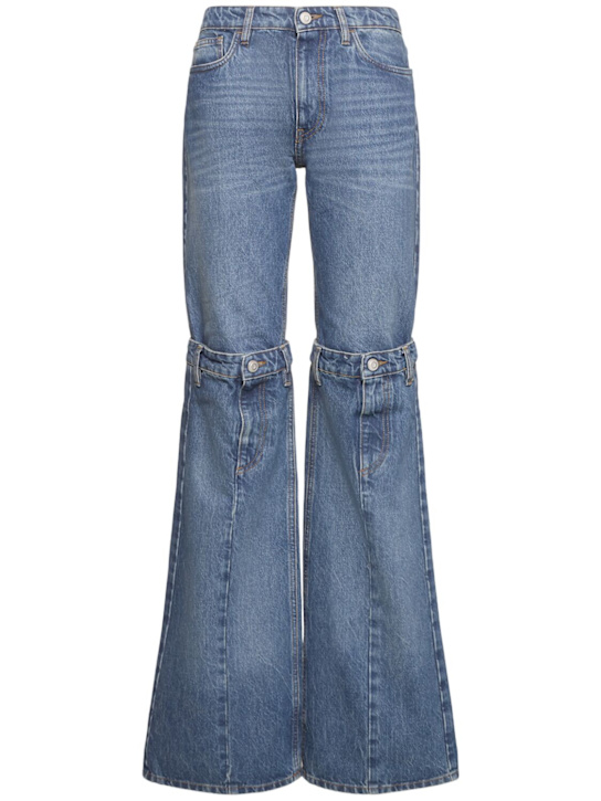 Coperni: Jeans dritti in cotone - Blu Delave' - women_0 | Luisa Via Roma