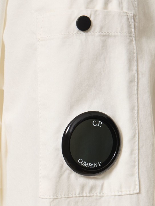 C.P. Company: Overshirt aus Baumwolle - Gauze White - men_1 | Luisa Via Roma