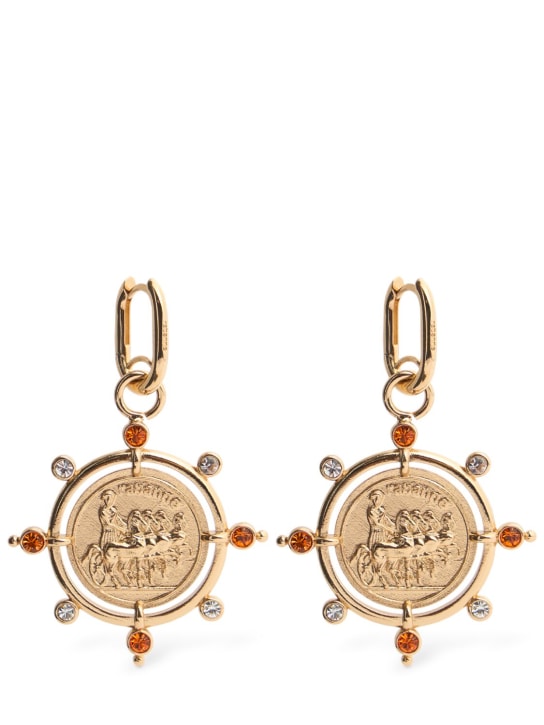 Rabanne: Ohrringe mit Logo - Gold - women_0 | Luisa Via Roma