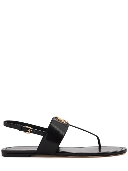 Tory Burch: 5mm Eleanor leather sandals - women_0 | Luisa Via Roma