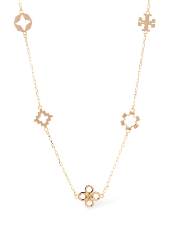 Tory Burch: Kira clover necklace - Gold - women_0 | Luisa Via Roma