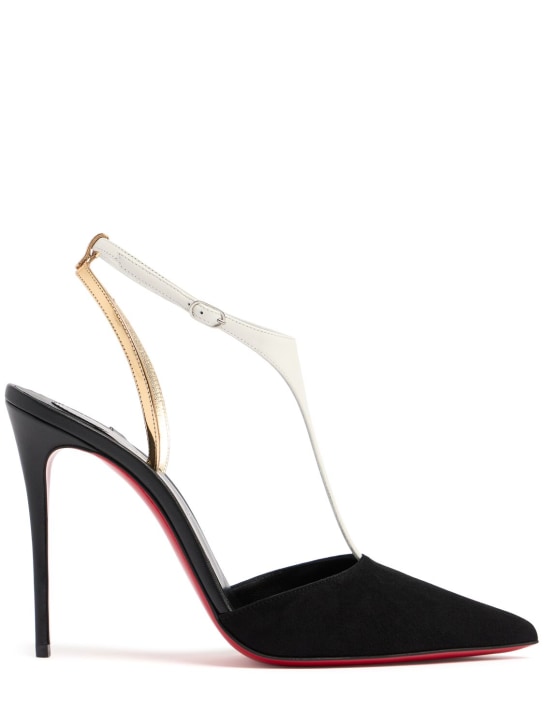 Christian Louboutin: Athina スエードパンプス 100mm - ブラック - women_0 | Luisa Via Roma