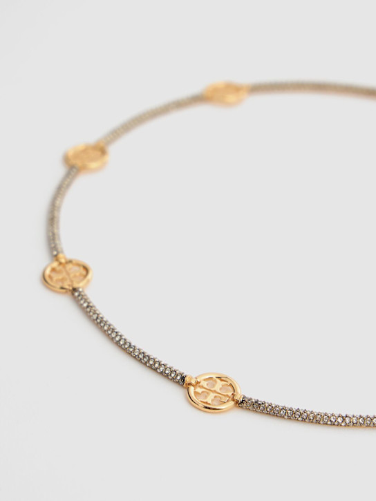 Tory Burch: Miller Pavé collar necklace - Tory Gold / Cry - women_1 | Luisa Via Roma