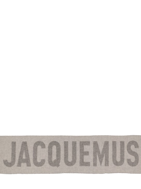 Jacquemus: L'Echarpe Jacquemus wool scarf - Grey - men_1 | Luisa Via Roma
