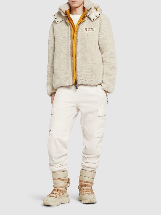 Moncler Grenoble: Wengi nylon down teddy jacket - men_1 | Luisa Via Roma