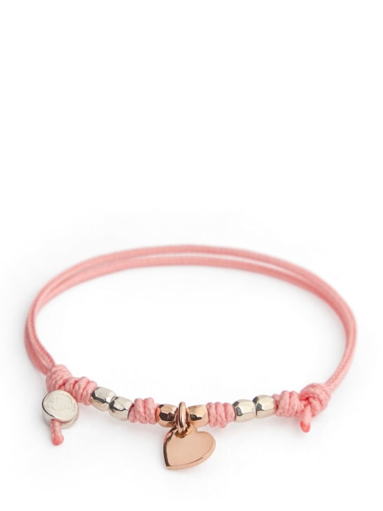 DoDo: 9kt Rose gold cuore charm bracelet - Pink - women_0 | Luisa Via Roma