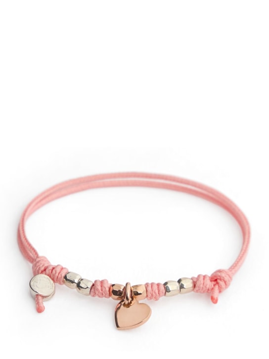 DoDo: Bracciale in oro rosa 9kt con charm cuore - Rosa - women_0 | Luisa Via Roma