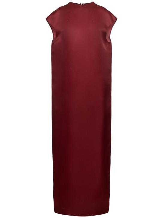 Khaite: Lohan silk satin long dress - Red - women_0 | Luisa Via Roma