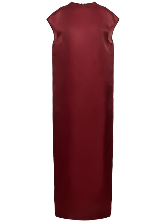 Khaite: Robe longue en satin de soie Lohan - Rouge - women_0 | Luisa Via Roma