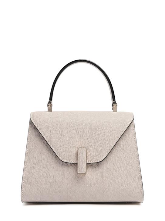 Valextra: Mini Iside grained leather bag - Nude - women_0 | Luisa Via Roma