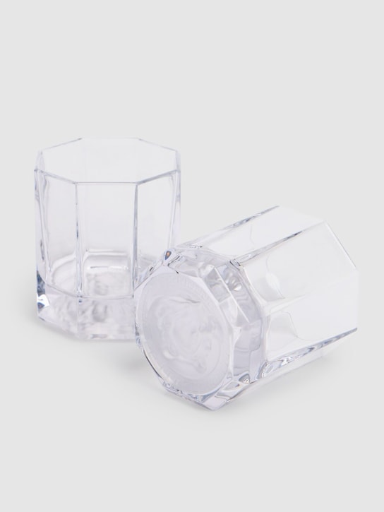Versace: Set of 2 Medusa Lumière whisky glasses - ecraft_1 | Luisa Via Roma