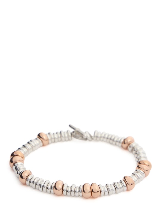 DoDo: Rondelle bicolor chain bracelet - Silver/Rose Gold - women_0 | Luisa Via Roma