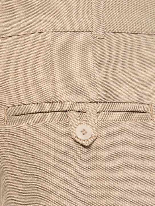 Jacquemus: Pantalon ample en laine mélangée Le Pantalon Ovalo - Beige - women_1 | Luisa Via Roma