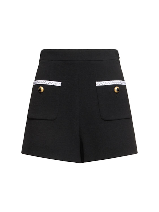 Moschino: Crepe shorts - women_0 | Luisa Via Roma