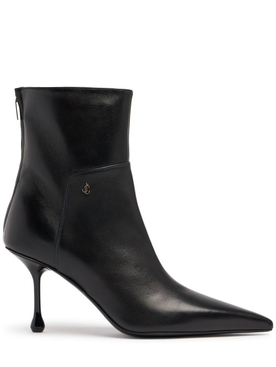 Jimmy Choo: 80mm Cycas leather boots - Black - women_0 | Luisa Via Roma