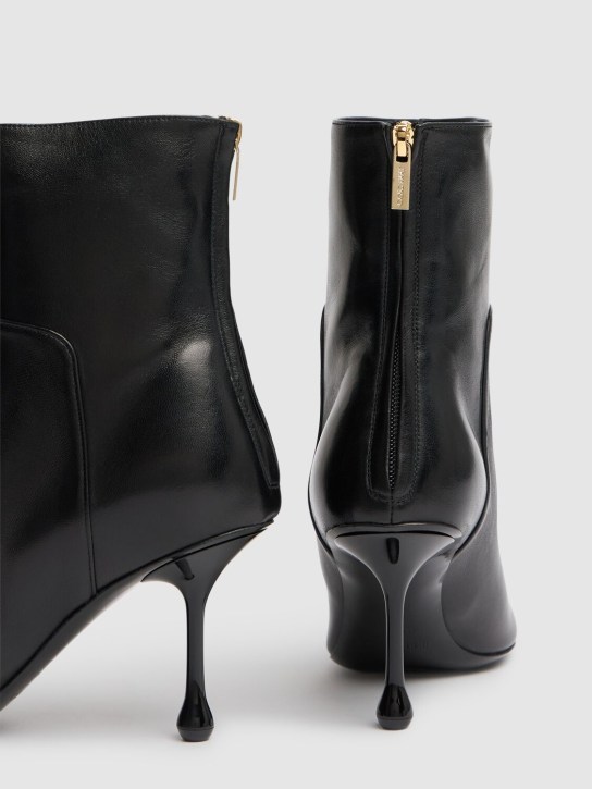 Jimmy Choo: 80mm Cycas leather boots - Black - women_3 | Luisa Via Roma
