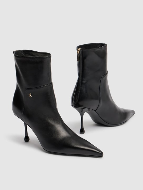 Jimmy Choo: 80mm Cycas leather boots - Black - women_2 | Luisa Via Roma