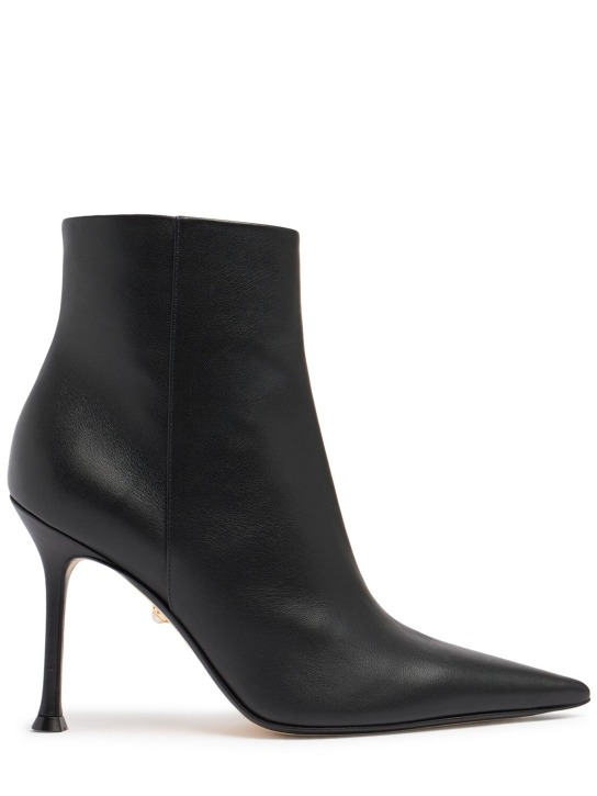 Alevì: 95mm Jude leather ankle boots - Black - women_0 | Luisa Via Roma