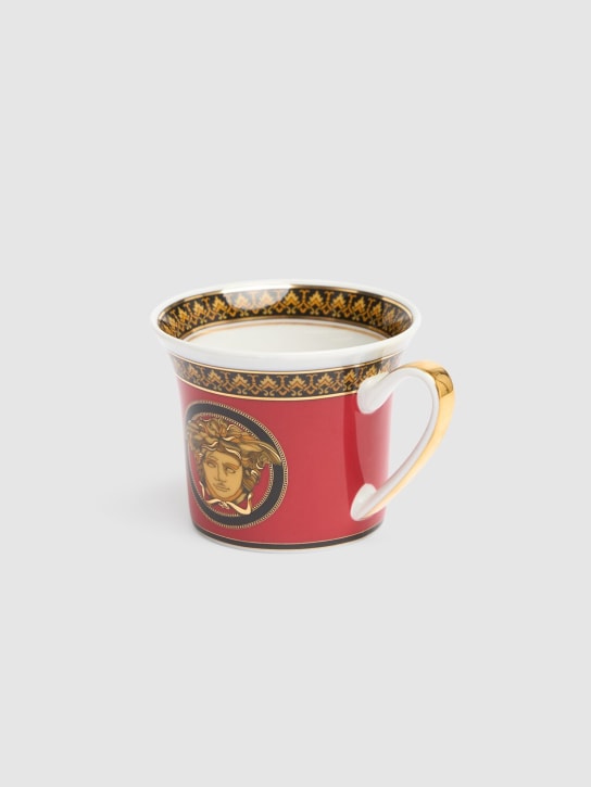 Versace: Tazzina da caffè con piattino Medusa - Rosso - ecraft_1 | Luisa Via Roma