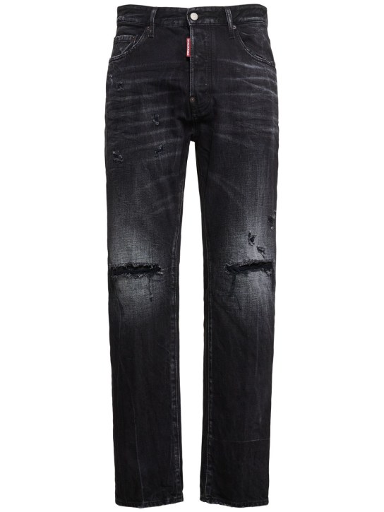 Dsquared2: 642 Cotton denim jeans - Black - men_0 | Luisa Via Roma