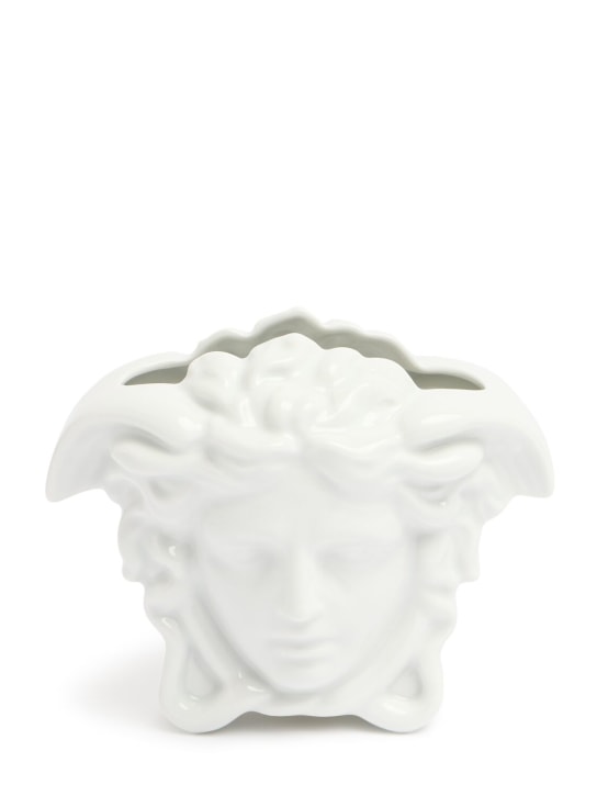 Versace: La Medusa large vase - White - ecraft_0 | Luisa Via Roma