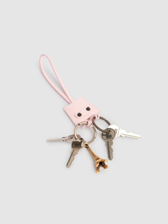 Balenciaga: Le City leather charm key holder - Petal Pink - women_1 | Luisa Via Roma