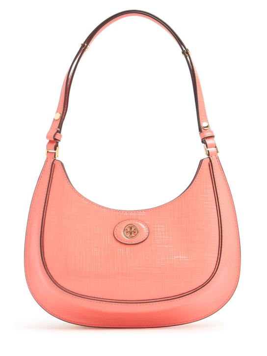 Tory Burch: Robinson leather shoulder bag - Pink - women_0 | Luisa Via Roma