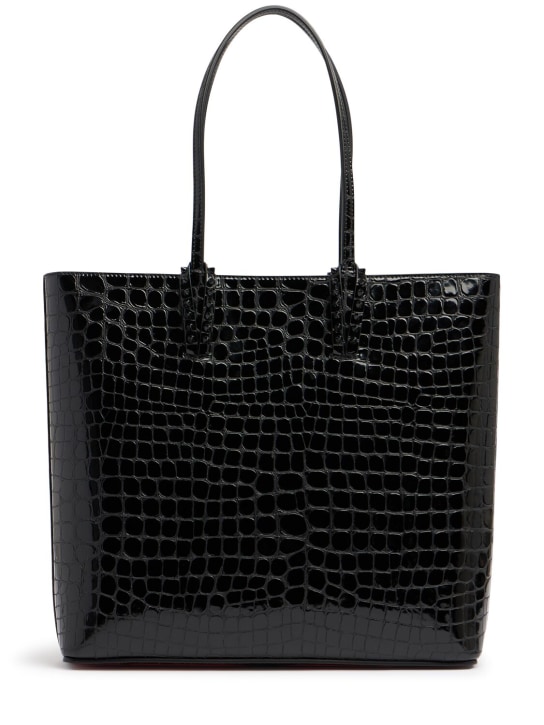 Christian Louboutin: N/S Cabata zipped embossed tote bag - Black - women_0 | Luisa Via Roma