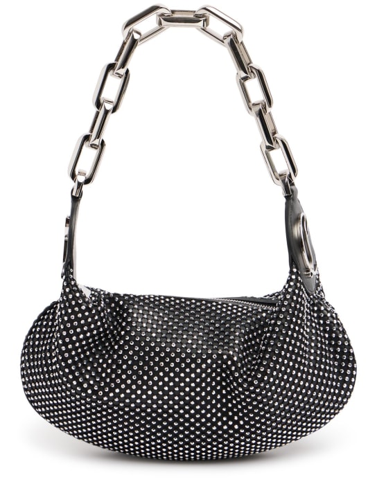 Christian Louboutin: Le 54 Chain leather shoulder bag - Black/Silver - women_0 | Luisa Via Roma