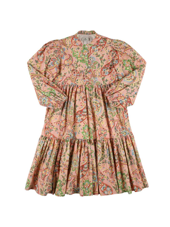 Etro: Vestido de algodón - Rosa/Multicolor - kids-girls_0 | Luisa Via Roma